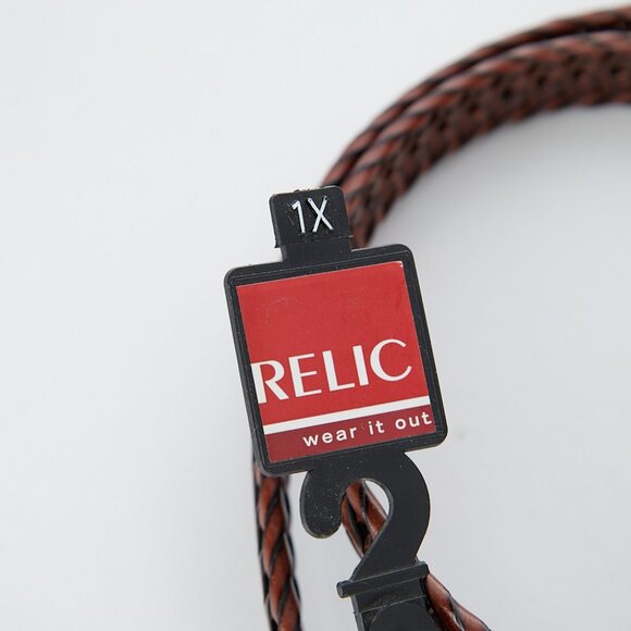 Relic Brown Braided Leather Belt NEW Size 1X - Picture 2 of 5